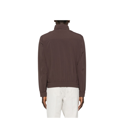 Water Resistant Blouson Jacket Brown