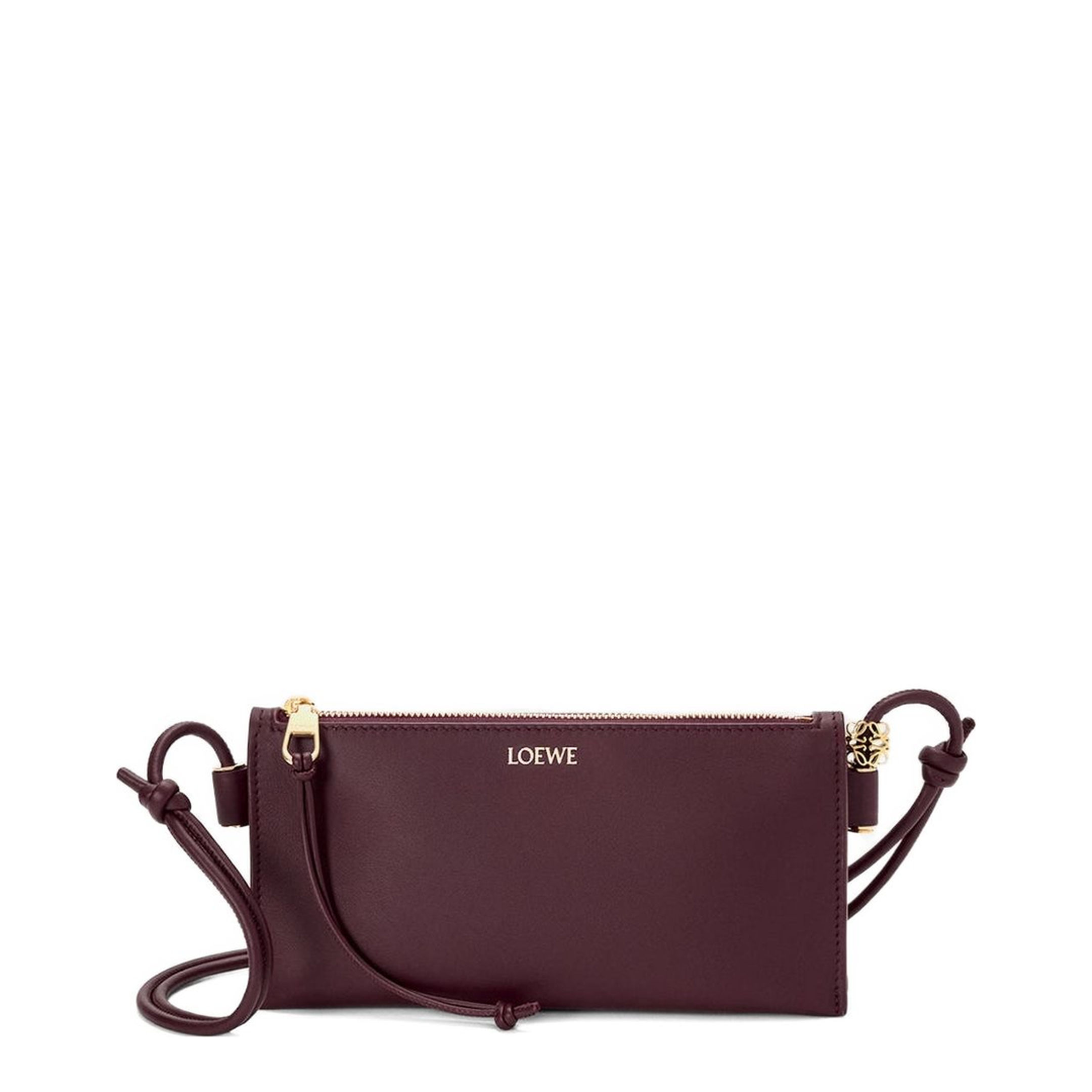 Joya Pouch In Nappa Calfskin - Dark Burgundy