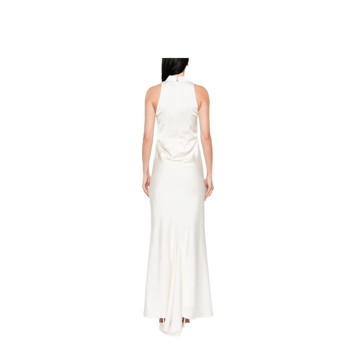 MAYFEYR - Rotate - High Neck Satin Dress - 115786857