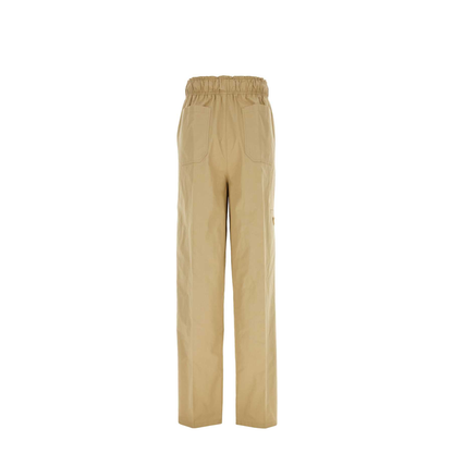 Wide-Leg Cotton Trousers