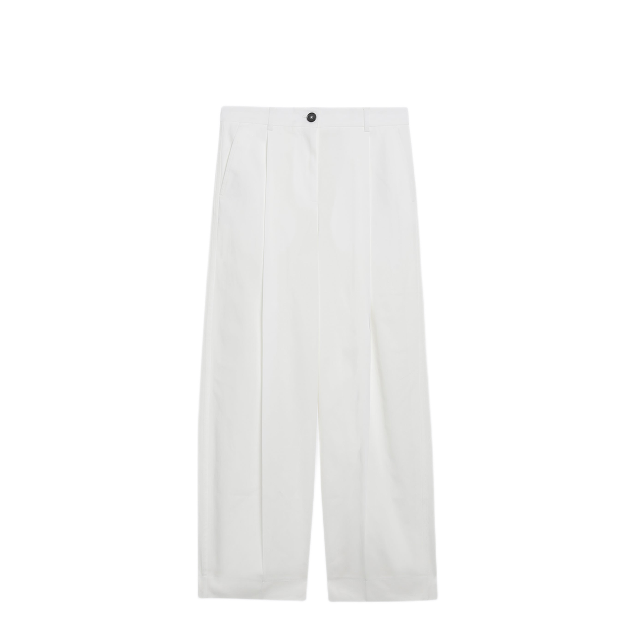 MAYFEYR - Toteme - Single-Pleat Organic Cotton Trousers In White - 263-WRB0417FB0490047