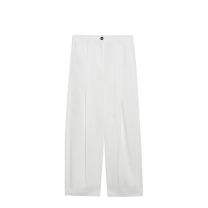 MAYFEYR - Toteme - Single-Pleat Organic Cotton Trousers In White - 263-WRB0417FB0490047