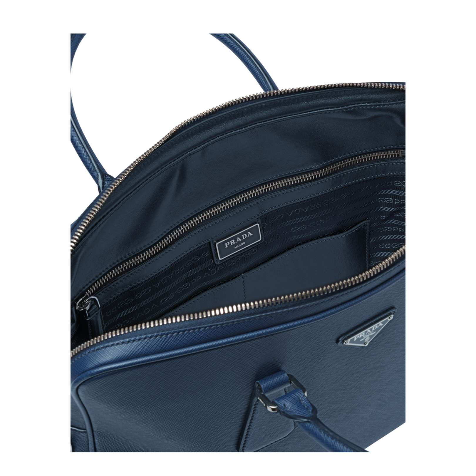 Curve-Edged Leather Briefcase
