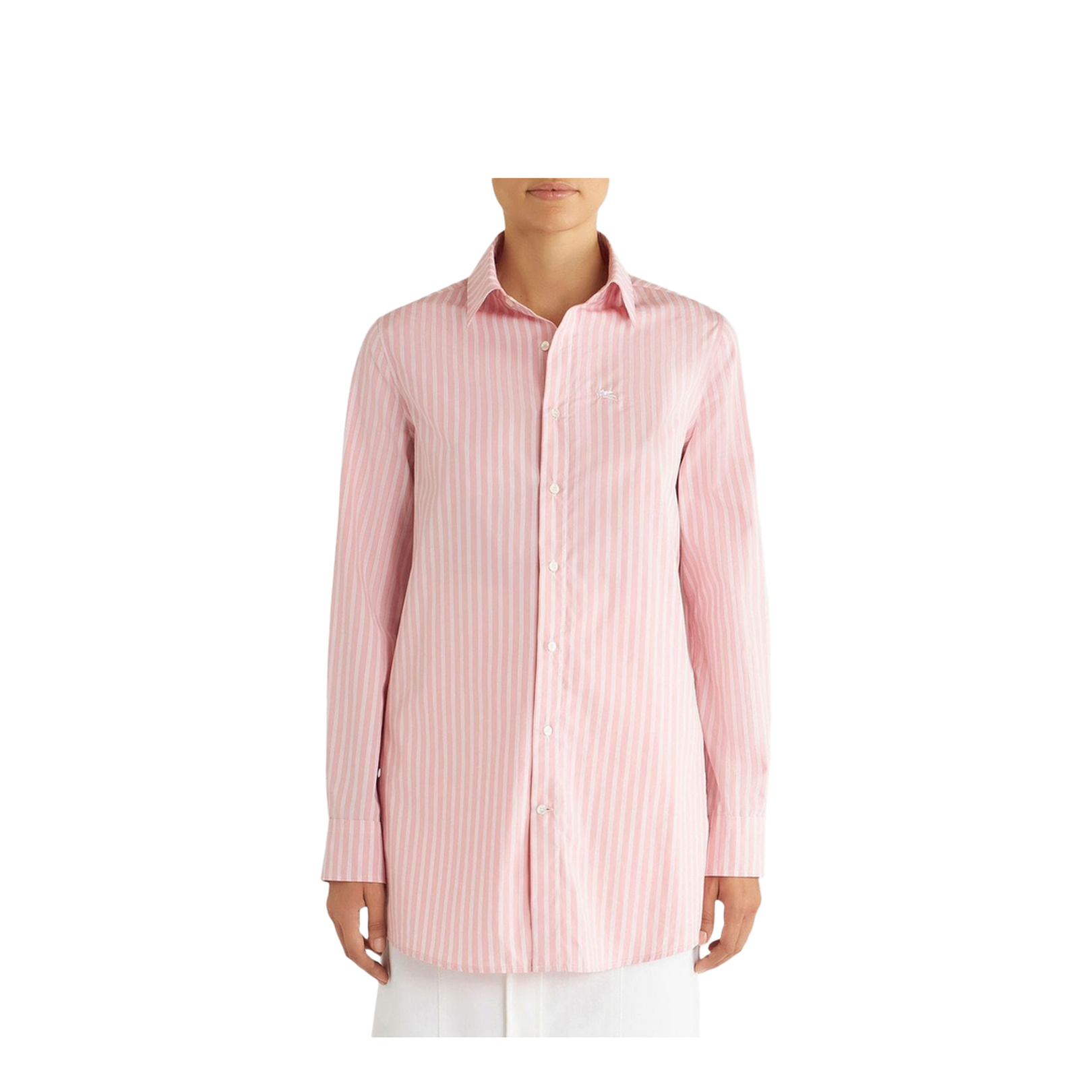 Embroidered-logo Striped Shirt