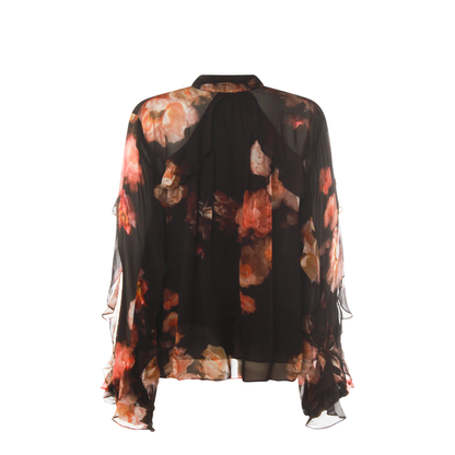 Hypnotic Satin Shirt Denim Paisley