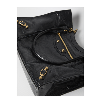 Le City Small Arena Lambskin Tote Bag - Black