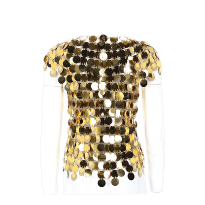 Gold Sequins Top