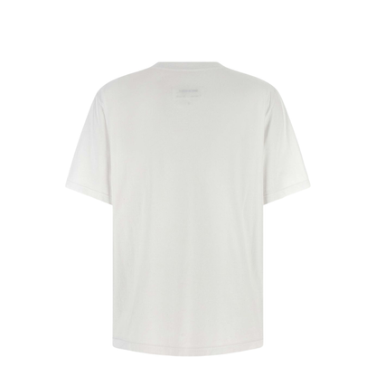 White Cotton Crew Neck Short Sleeves