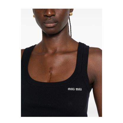 MAYFEYR - Miu Miu - Top Navy - MMV29412ZLF0008