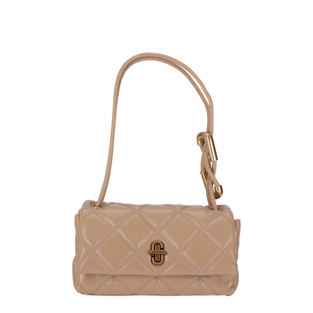 Mini Quilted Leather Shoulder Bag - Camel