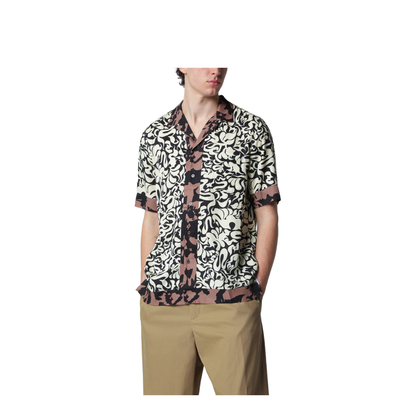 Shirt with Graphic Squiggle Print