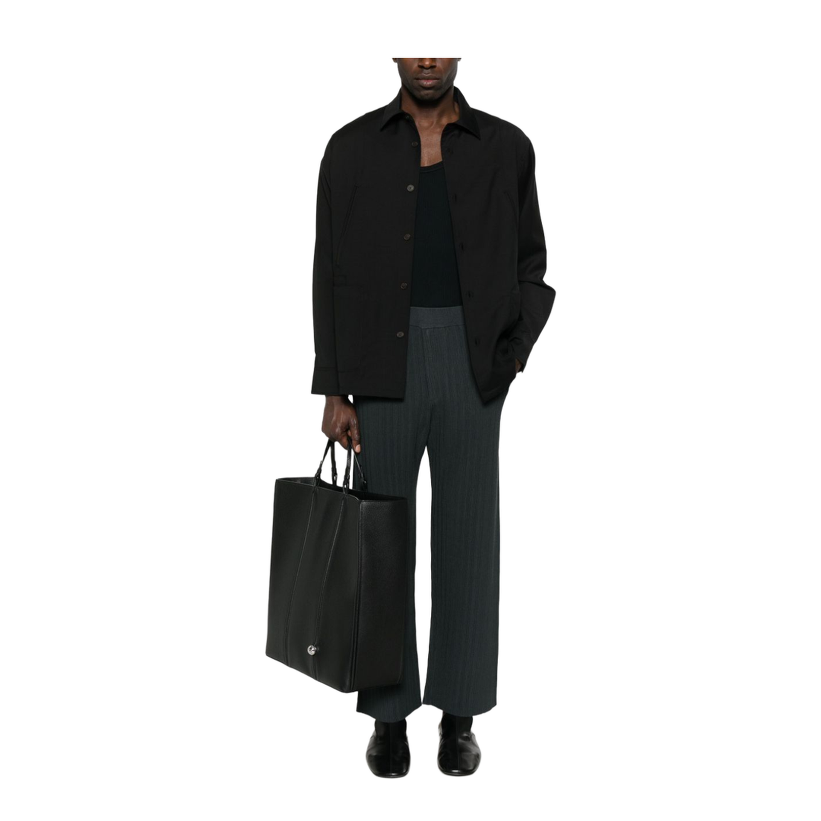 Charcoal Grey Elasticated Trousers