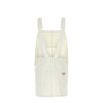 MAYFEYR - Prada - White Denim Dungarees Dress - GFA139SOOO14LWF01CD