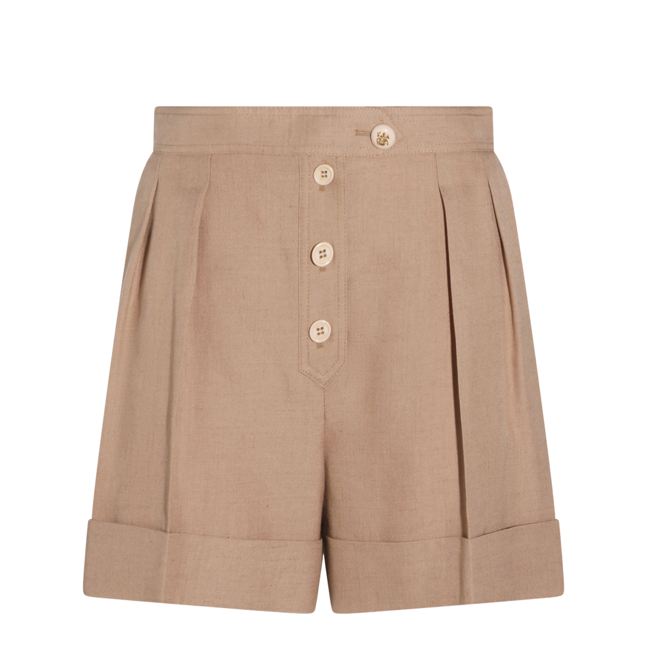 Biscuit Viscose Blend Shorts