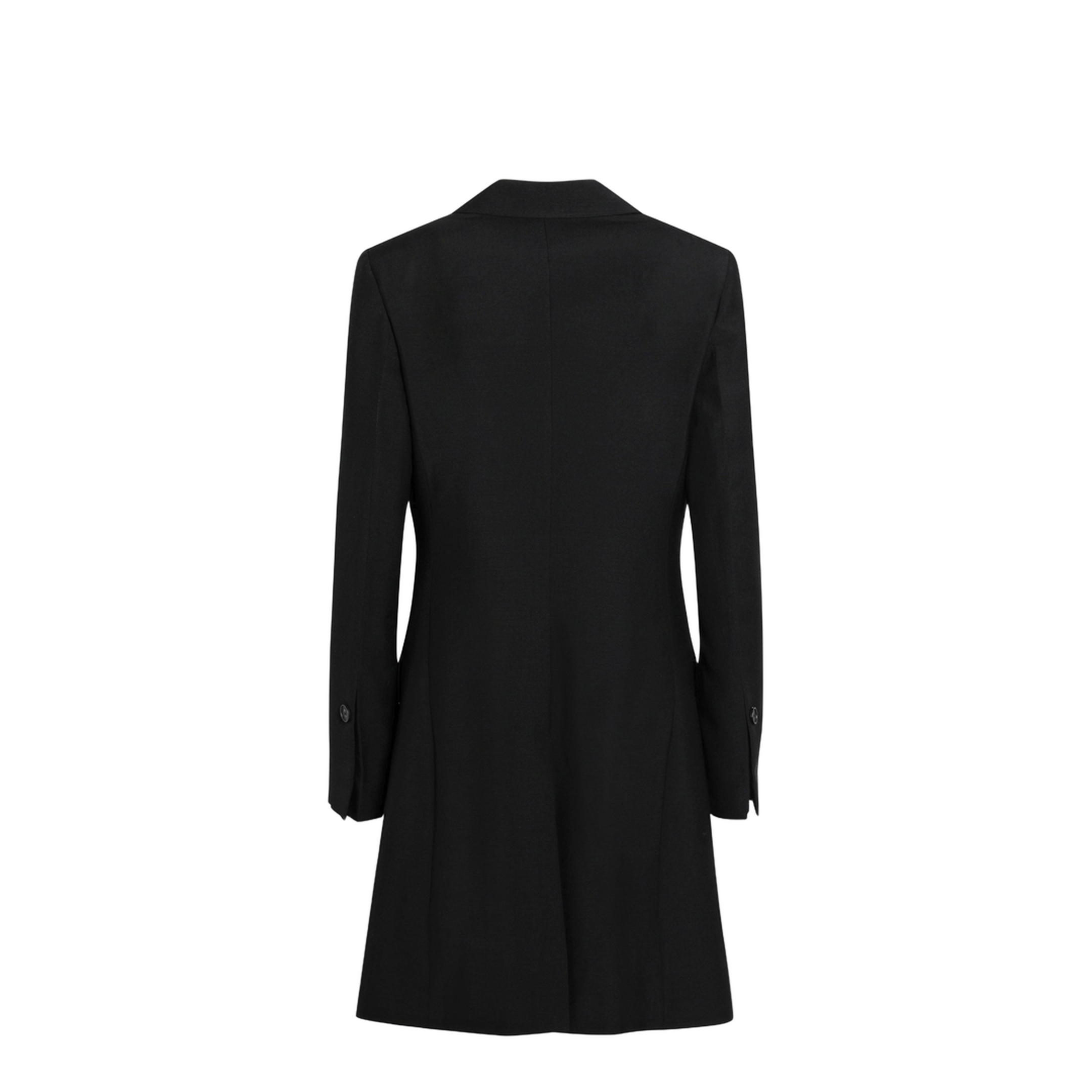 Black Double-Breasted Wool-Blend Suit