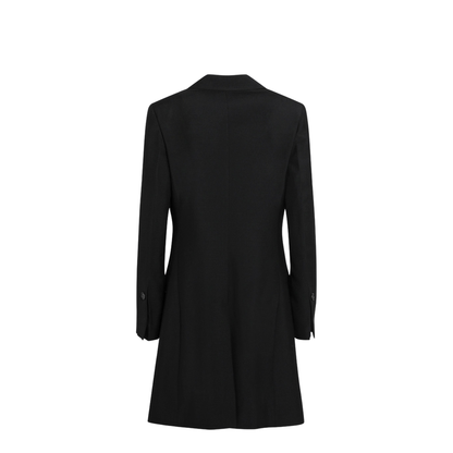 Black Double-Breasted Wool-Blend Suit