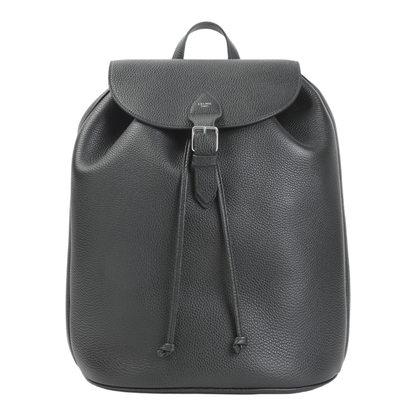 Large Backpack Folco in Grained Calfskin - Night Green