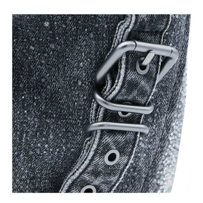 D One Small Crystal Solarised Denim Handbags - Black