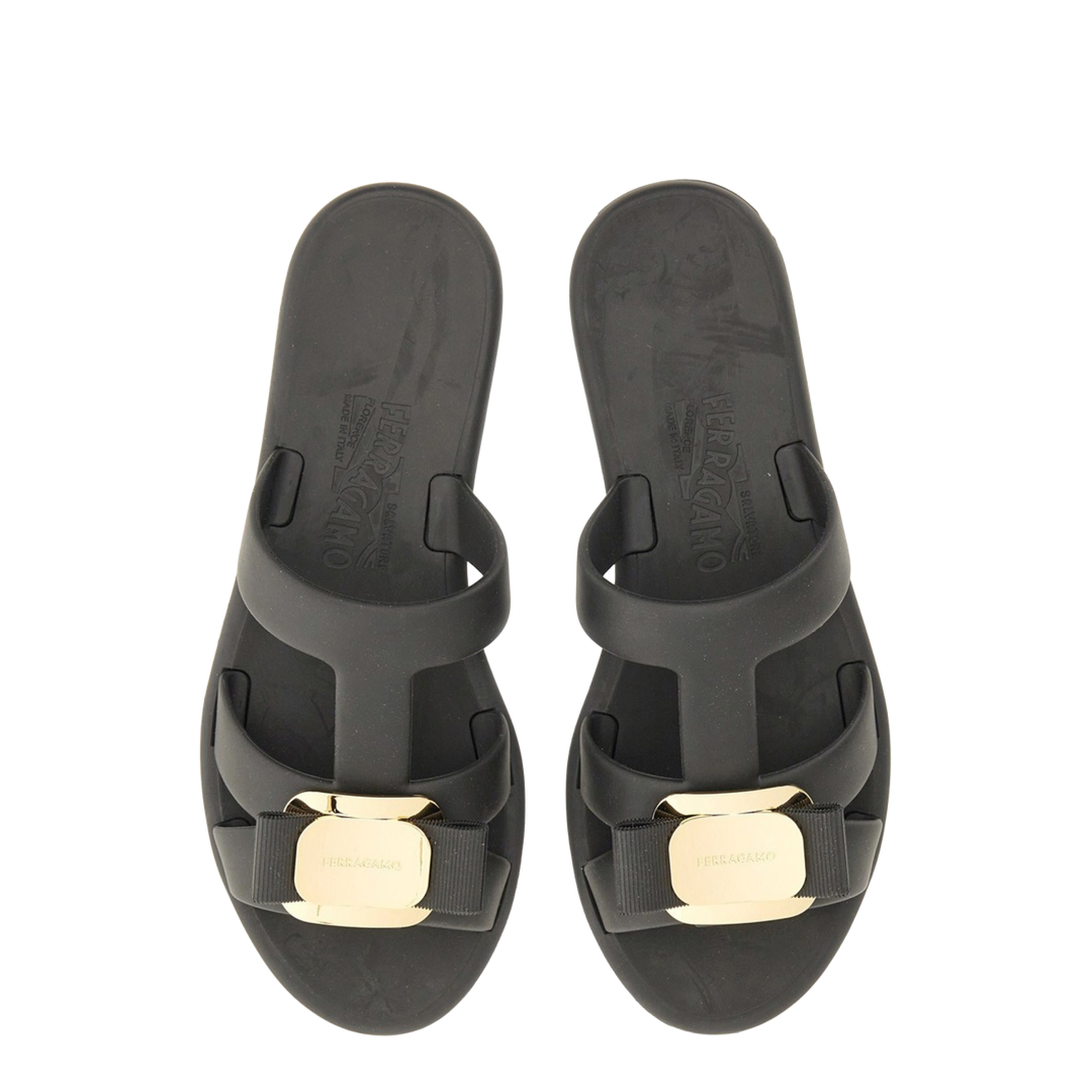 Black Leather Flats