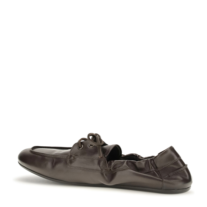 MAYFEYR - Prada - Aged Leather Lace-Up Sneakers - 2EG504FG0127V6
