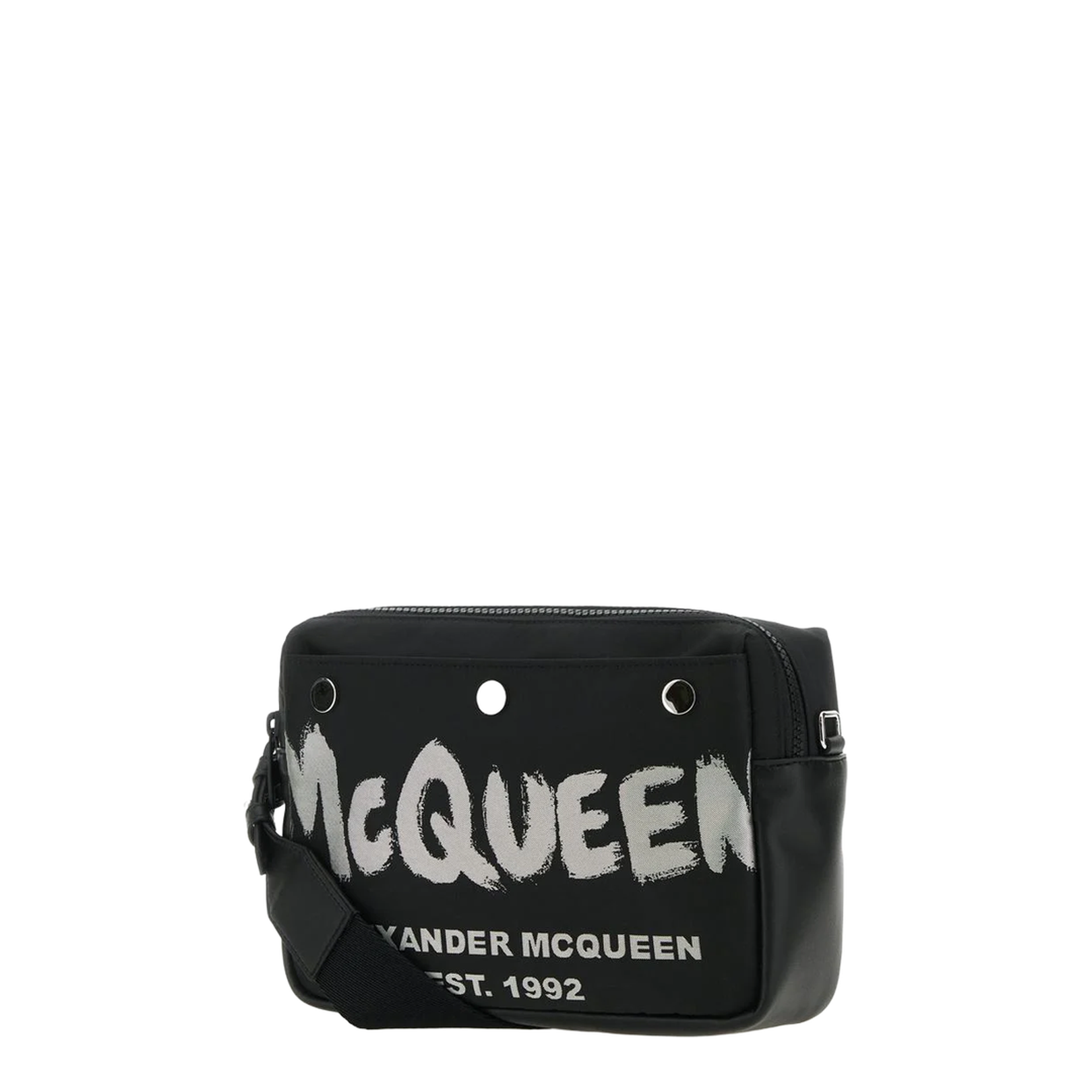 Black Leather Mini Skull Shoulder Bag