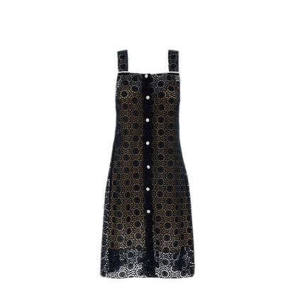 MAYFEYR - Miu Miu - Midnight Blue Macrame Lace Dress - MF6354SOOO19KLF0008