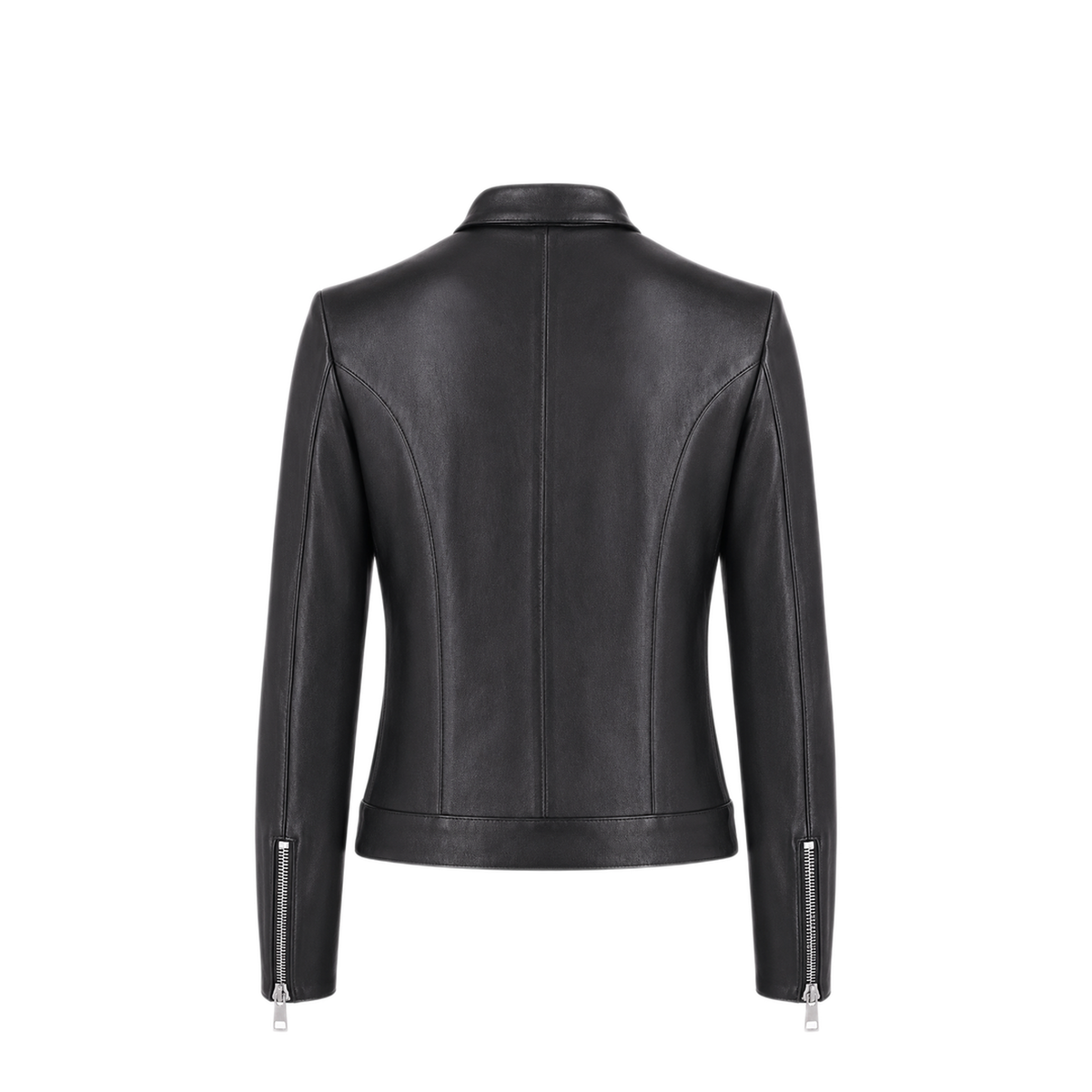 MAYFEYR - LA ROSE - Leather Bomber Black - 1544GIUBBINONAPPABLACKBABYBLUE