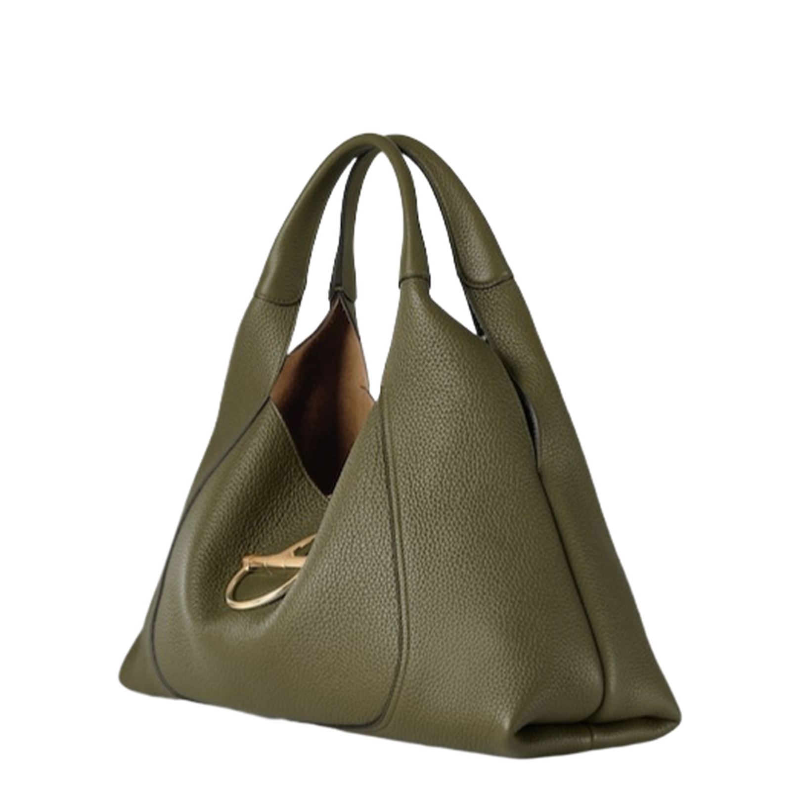 Softbit Maxi Shoulder Bag in Forest Green Leather