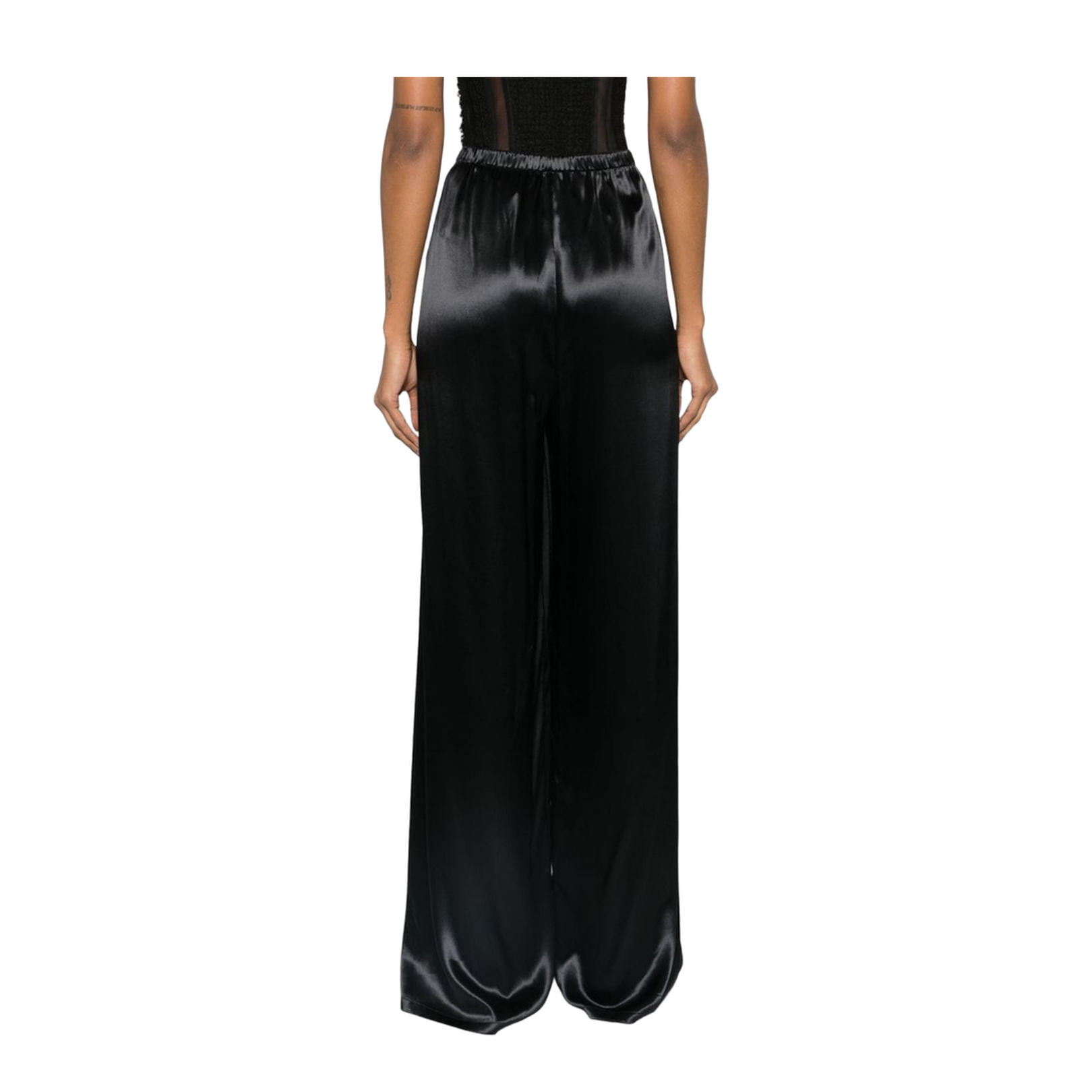 Black Satin Finish Trousers