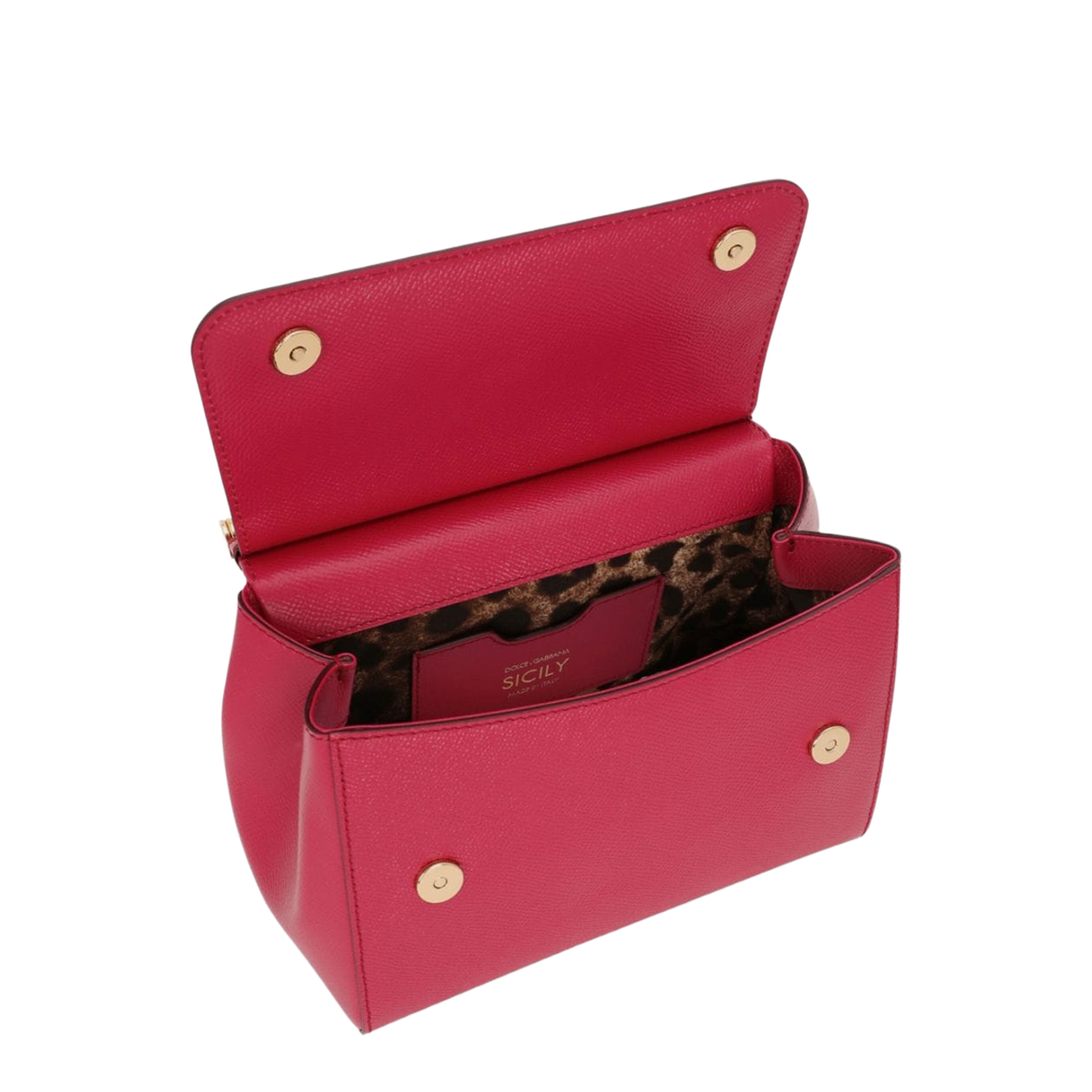 Medium Sicily Handbag in Fuchsia