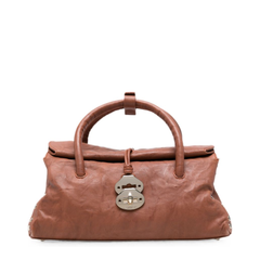 Dotta Officina Small Calf Leather Handbag - Brown