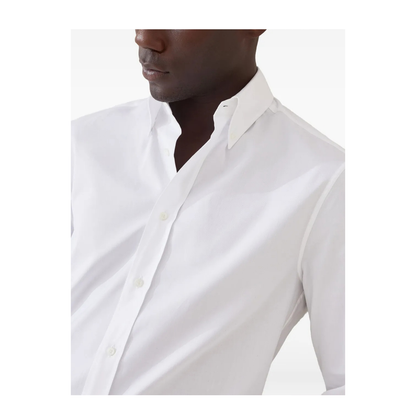 Button-Down Collar Shirt in White