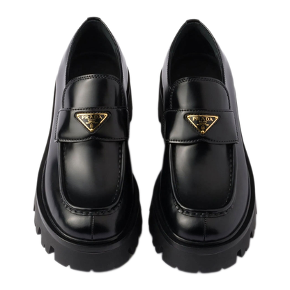 Brushed Leather Loafers