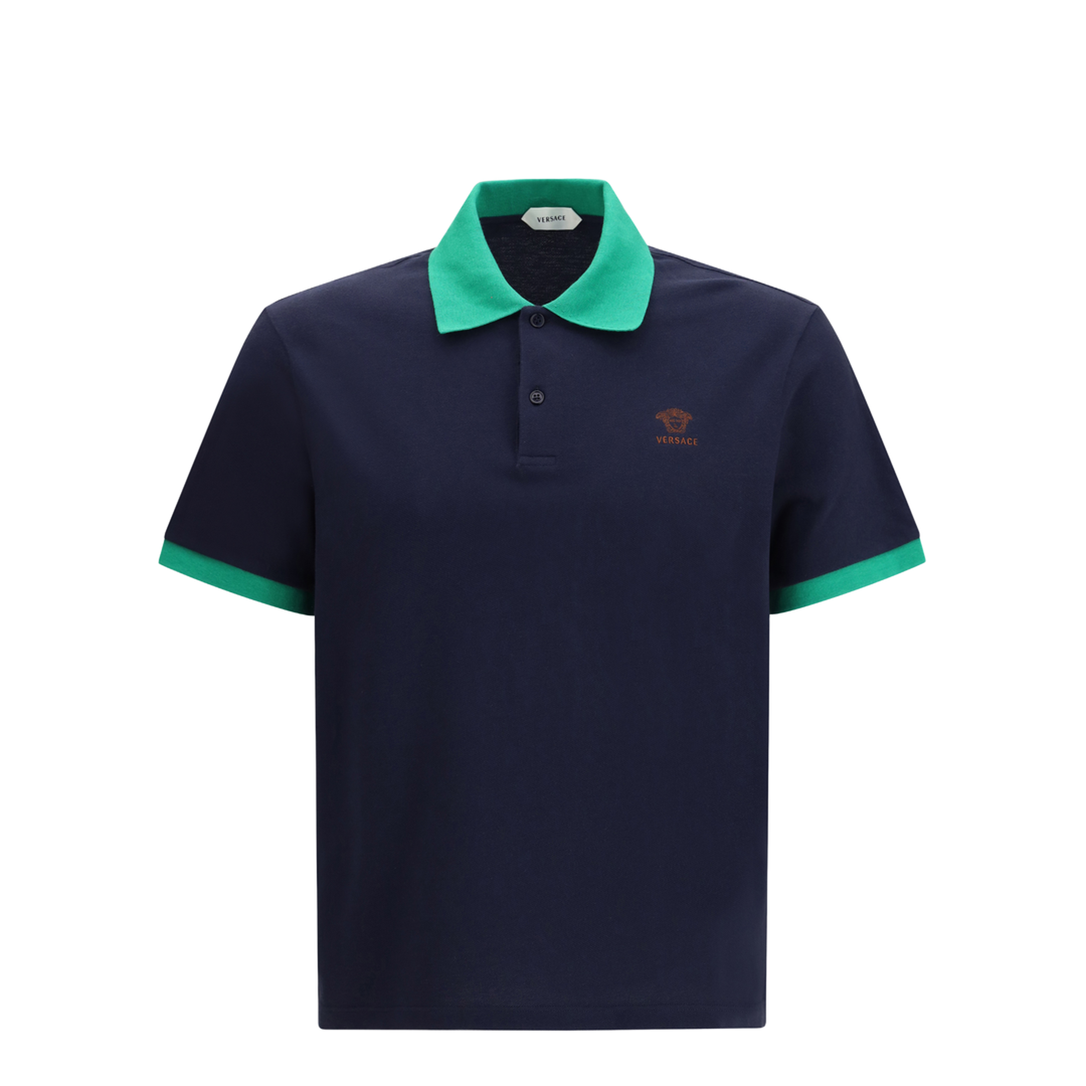 MAYFEYR - Versace - Polo In Cotton Piqué With Embroidery - 10240311A17681