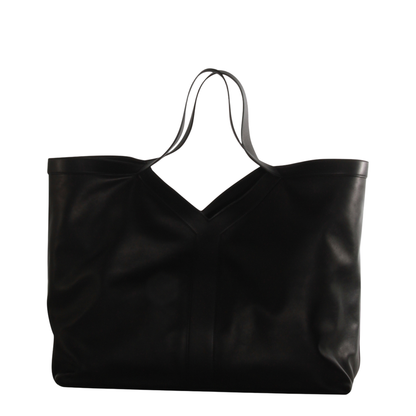Y Maxi Tote in Grained Leather