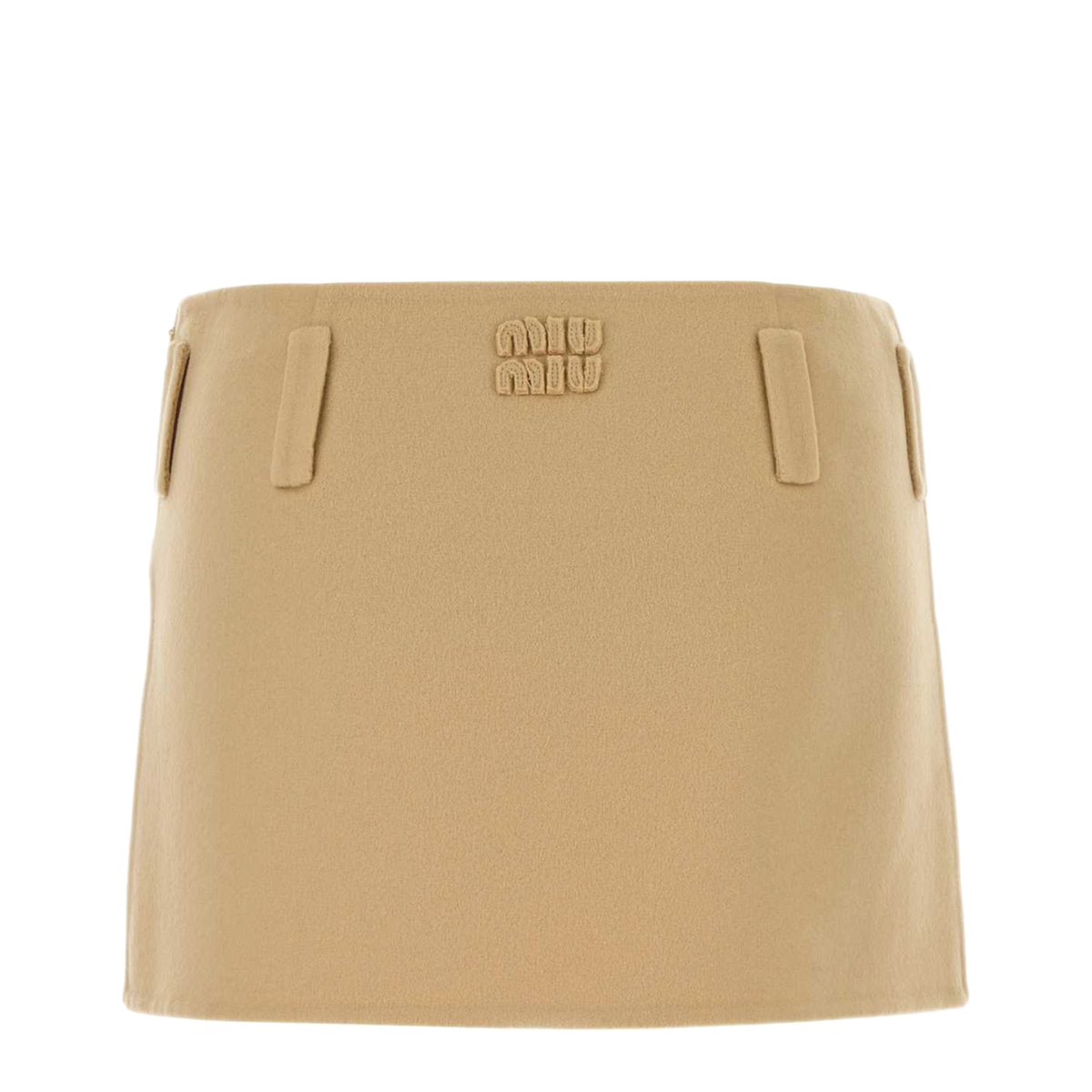 MAYFEYR - Miu Miu - Pastel Yellow Wool Blend Mini Skirt - MG2750SOOO15Q8F0K57