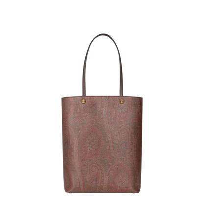 Paisley Print Open Top Tote Bag