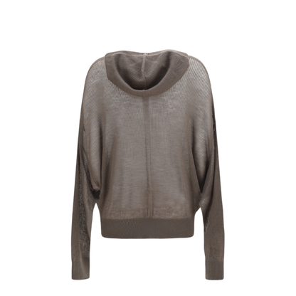 MAYFEYR - Rick Owens - Semi Sheer Knit Hoodie - RO01F6660RIBWSL34