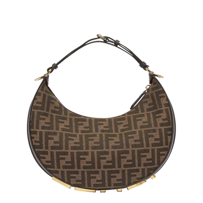 Fendigraphy Leather Shoulder Bags - Brown