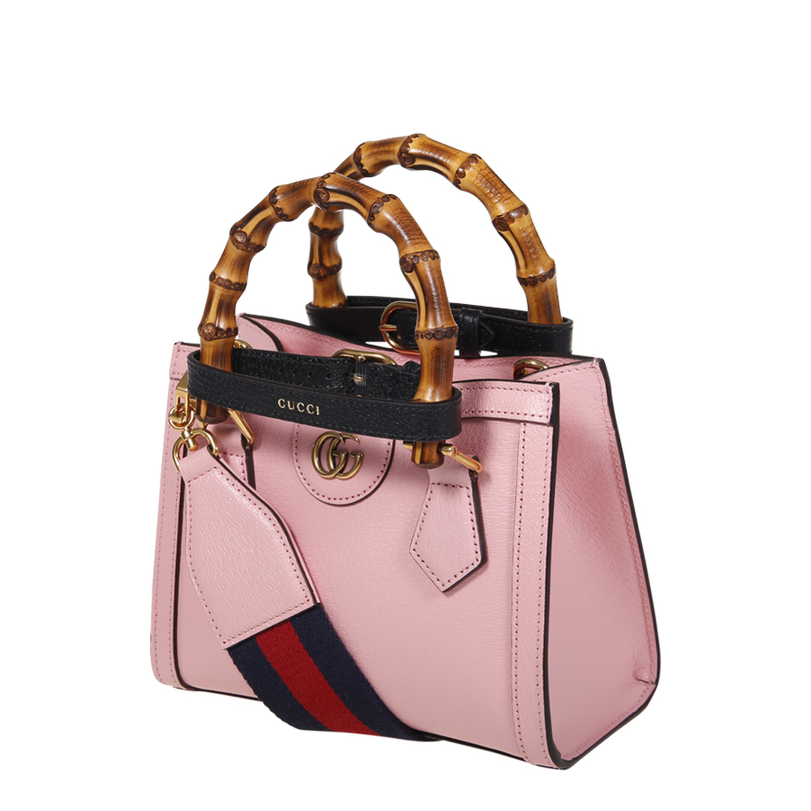 Diana Small Leather Tote Bag - Pastel Pink