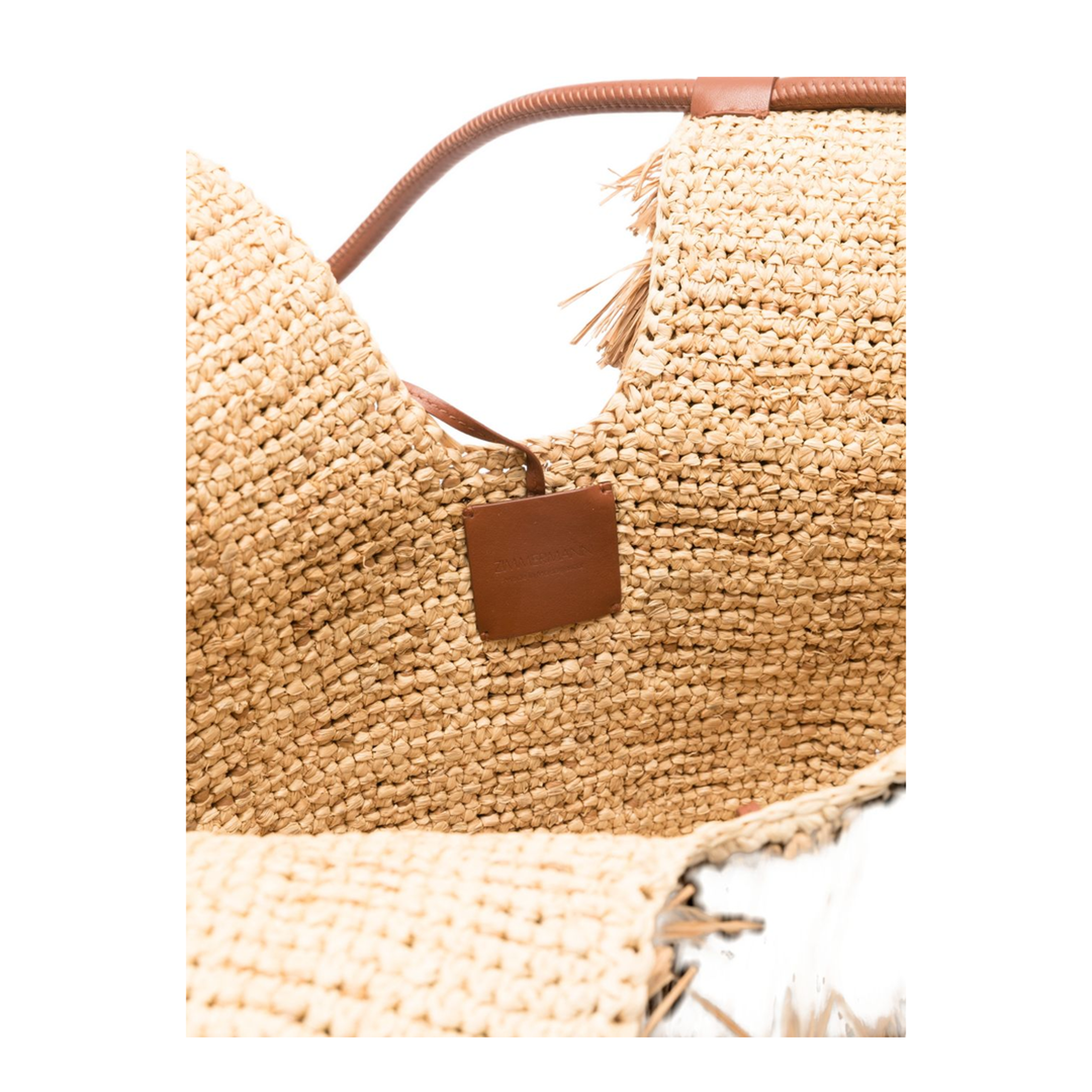 Goldentime Medium Fringed Tote Bag - Brown