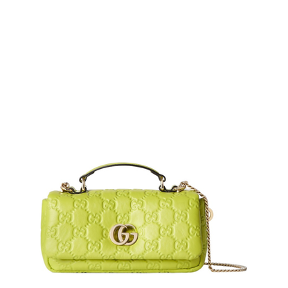 GG Milano Small Exotic Leathers Top Handle Bag - Lime Green