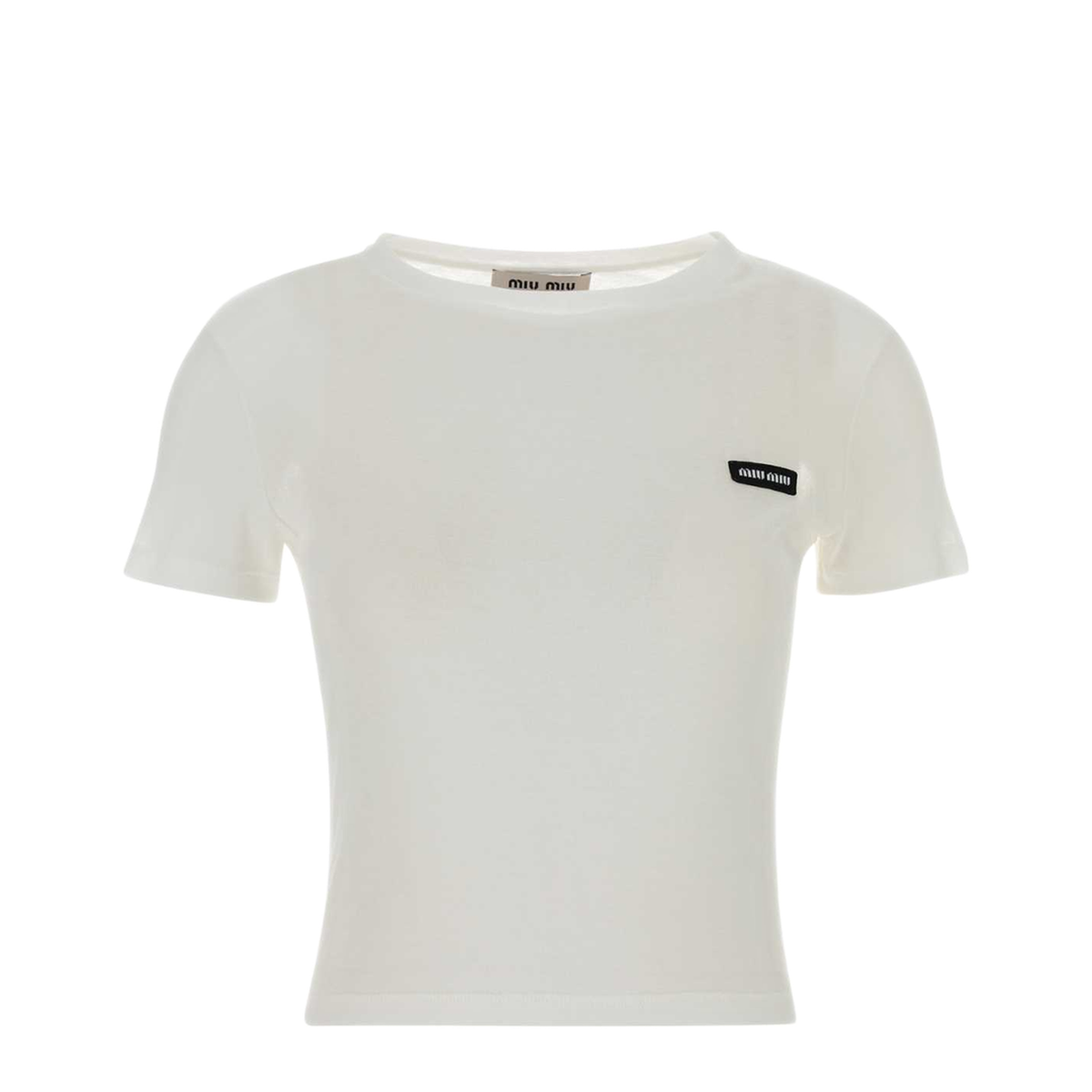 MAYFEYR - Miu Miu - White Cotton T Shirt - MJN466SOOO133OF0009