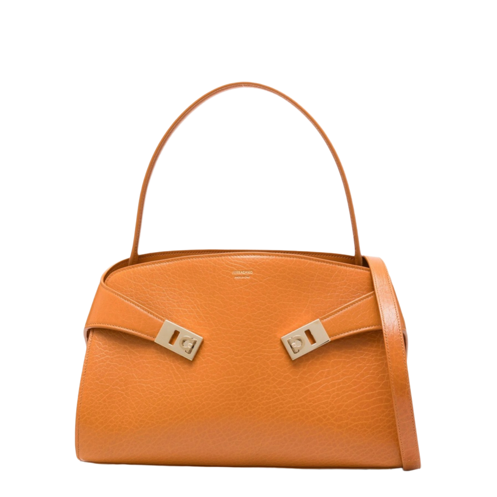 Single Handle Design with Gold Gancini Buckle