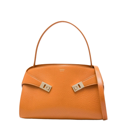 Single Handle Design with Gold Gancini Buckle