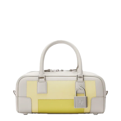 Amazona 23 Cropped Leather Shoulder Bag - Pale Grey/Light Citrine