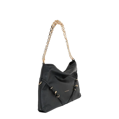 Voyou Chain Medium Grainy Leather Shoulder Bag