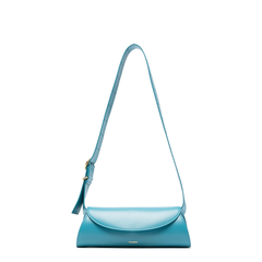 Cannolo Small Calf Leather Shoulder Bag - Light Blue