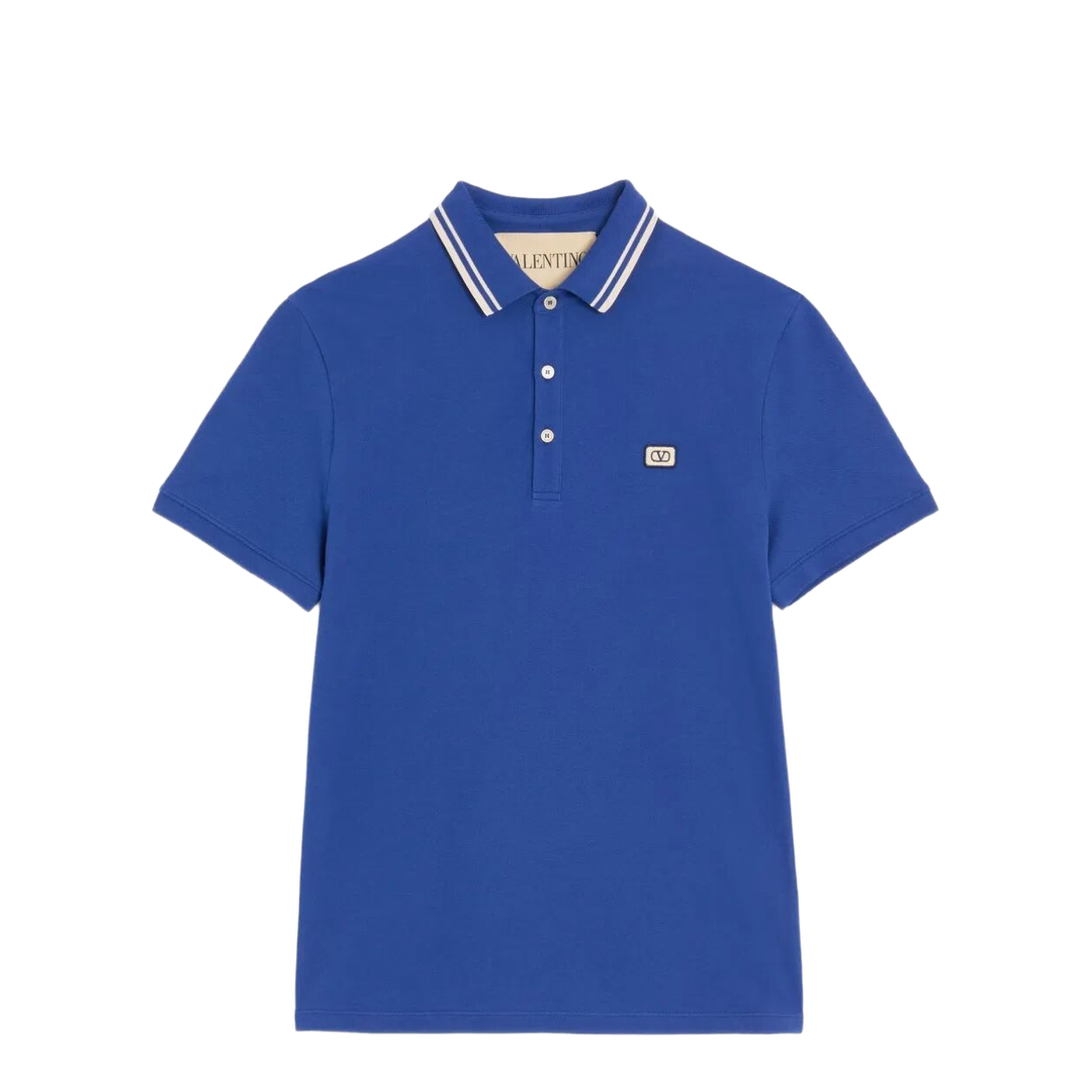 MAYFEYR - Valentino - Cotton Piqué Polo Shirt With Vlogo Patch - VMH01KAQK