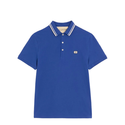 MAYFEYR - Valentino - Cotton Piqué Polo Shirt With Vlogo Patch - VMH01KAQK